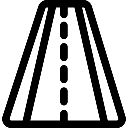 Road lane icon